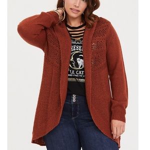 EUC TORRID SHAWL OPEN STITCHED CARDIGAN
